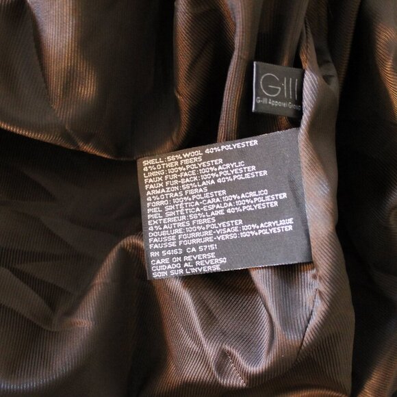 Jones New York Faux Fur Wool Winter Jacket - Picture 4 of 7